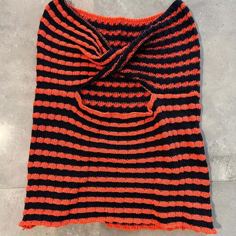 NUFIWI Knitted Strapless Tube Top Twist Size M - Picture 2 of 5